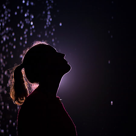J in the rain