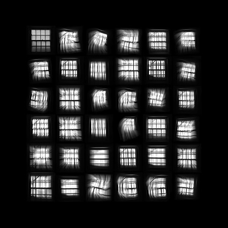 Windows collage BW print