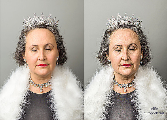 2 Selfie autoporttrait queen Ghislaine-168 diptyque 72