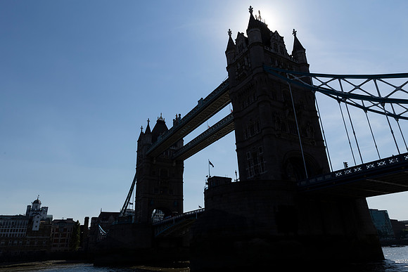 Tower bridge silhouette